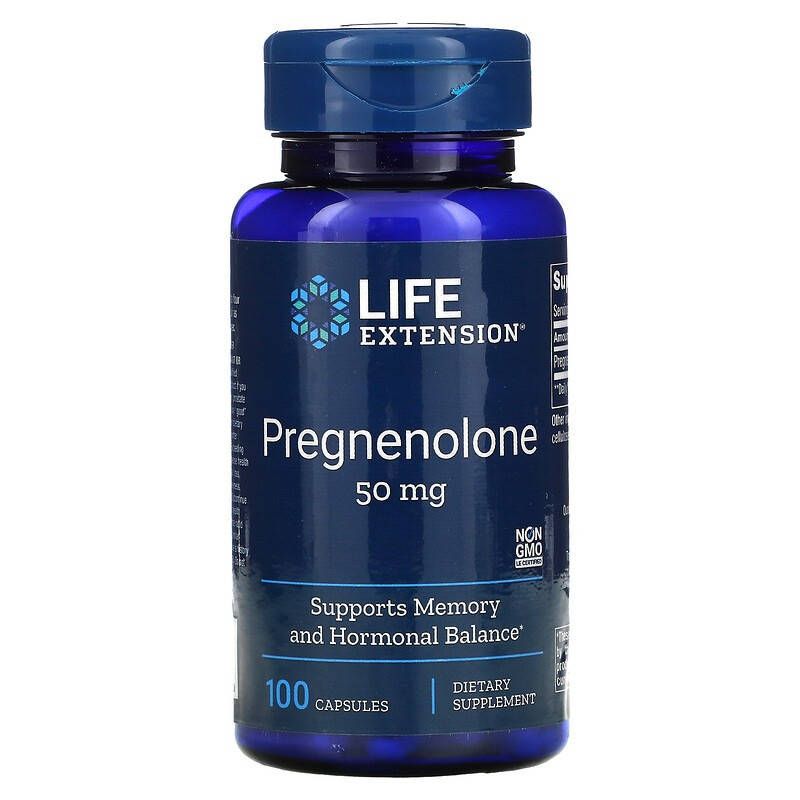 

Life Extension, прегненолон, 50 мг, 100 капсул (LEX-30210)