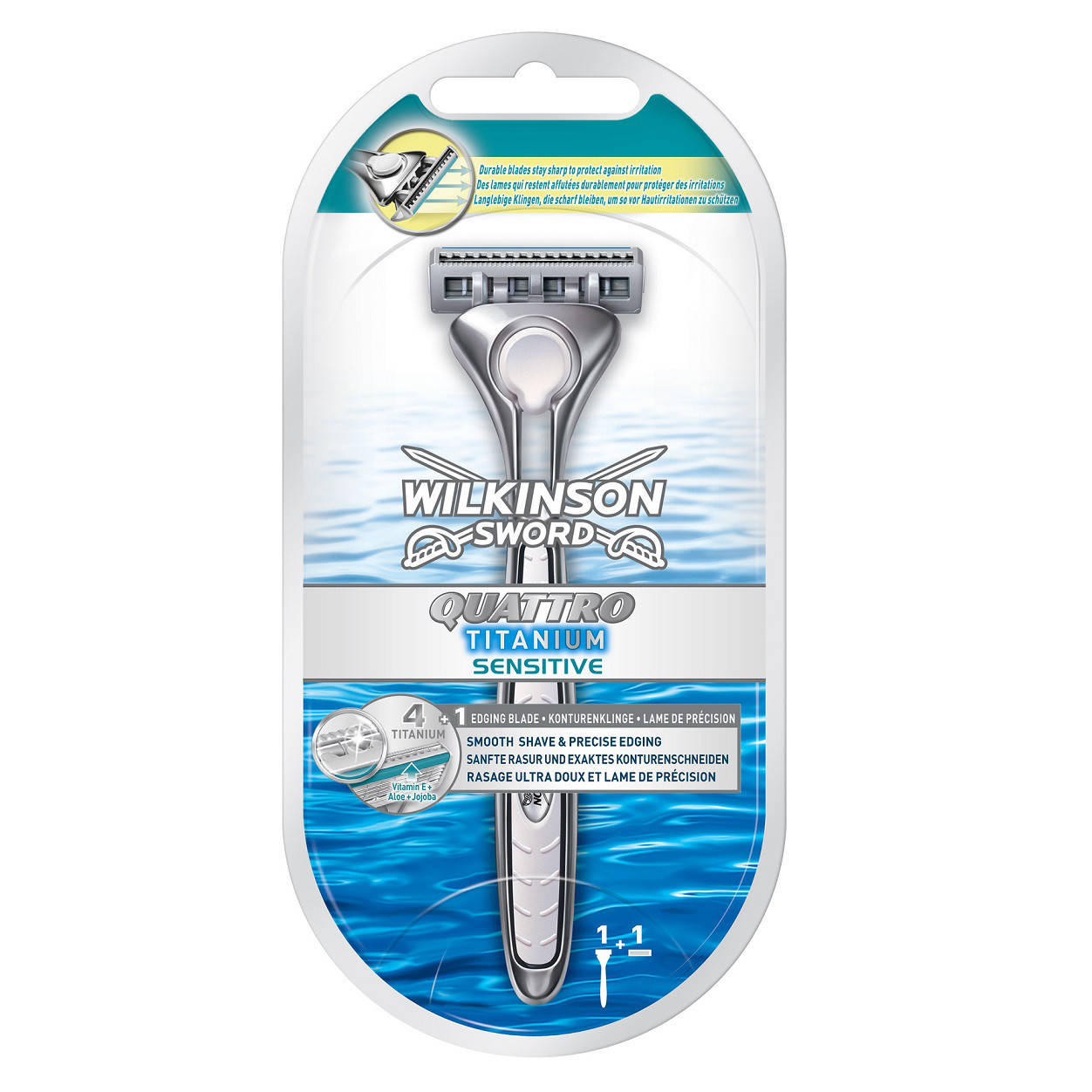 

Станок Wilkinson Quattro Titanium Sensitive 1, шт. (wilk12)