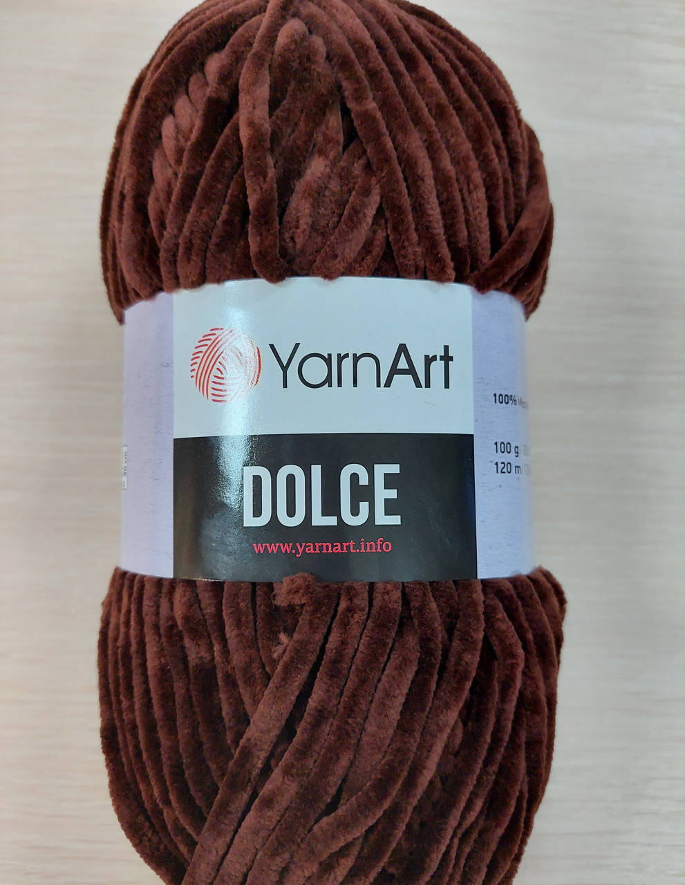 

Плюшевая пряжа YarnArt Dolce ( Ярнарт Дольче) темно коричневый №775