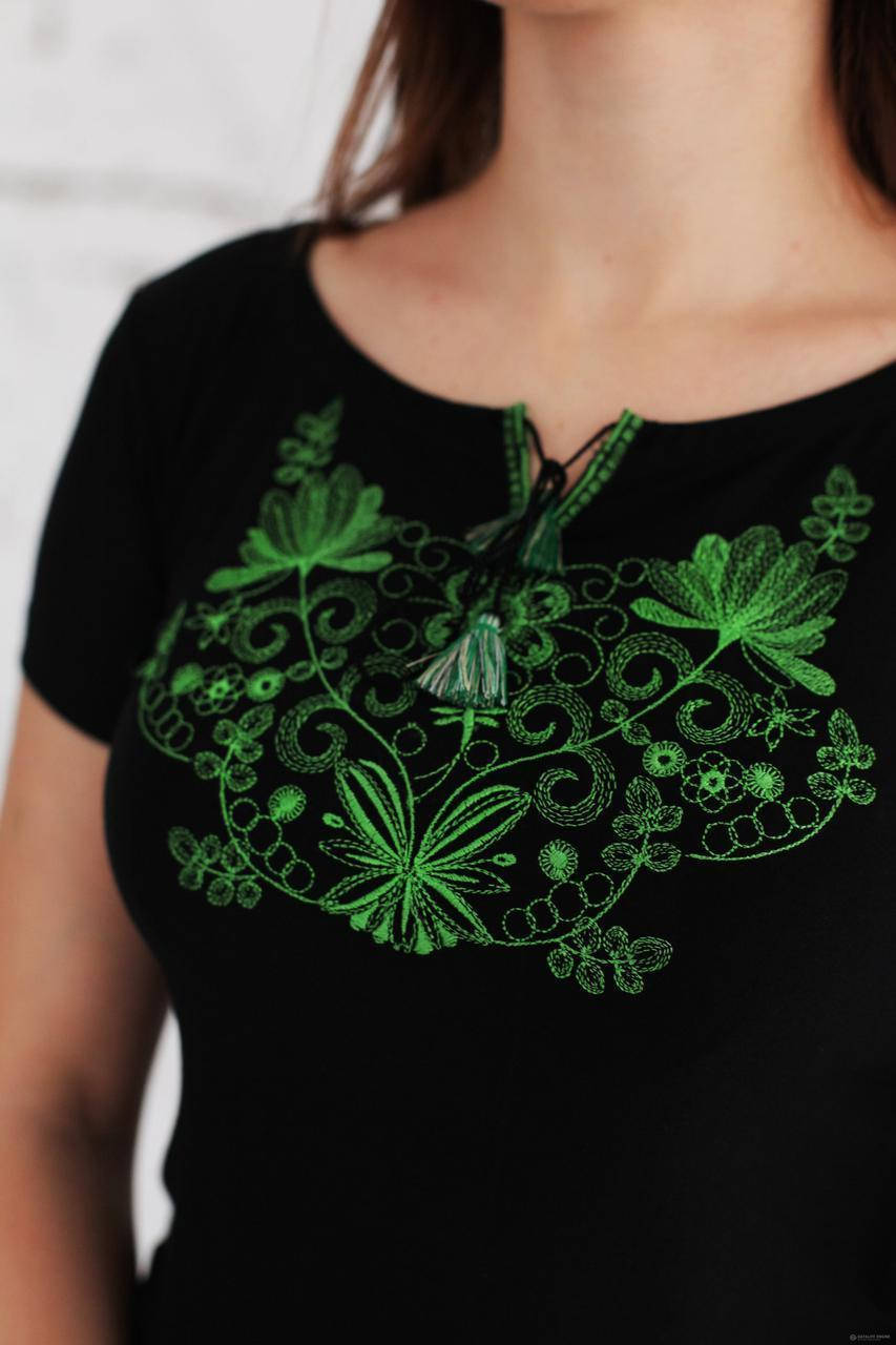 

Футболка вышиванка женская, вишиванка жіноча, р-р 42-54, Черный