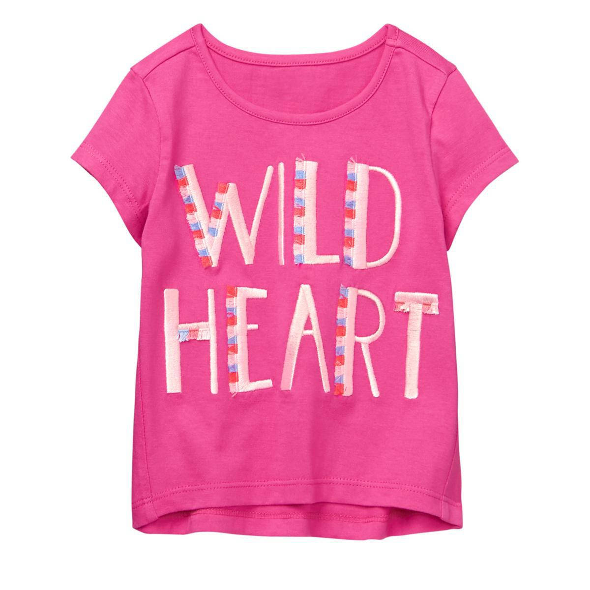 

Детская летняя розовая футболка Gymboree для девочки, Розовый