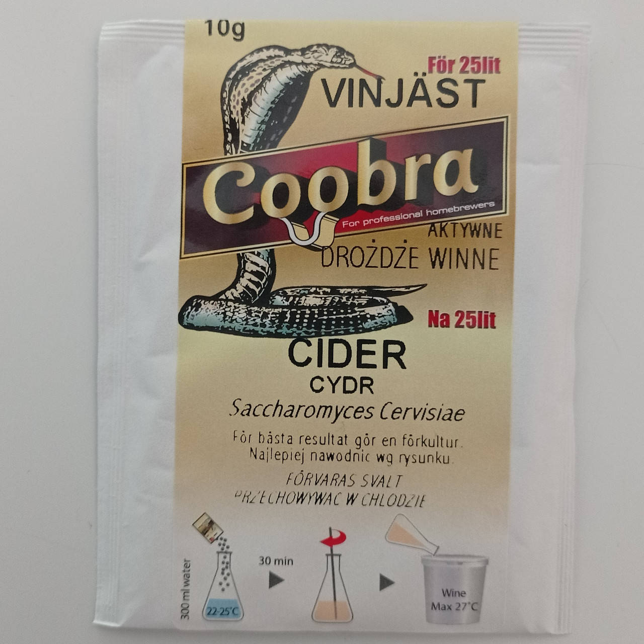 

Сухие винные турбо дрожжи Coobra Cider