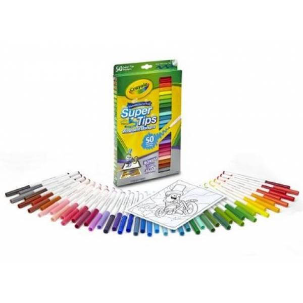 

Crayola Смывающиеся фломастеры 50 штук 50ct Washable Super Tips