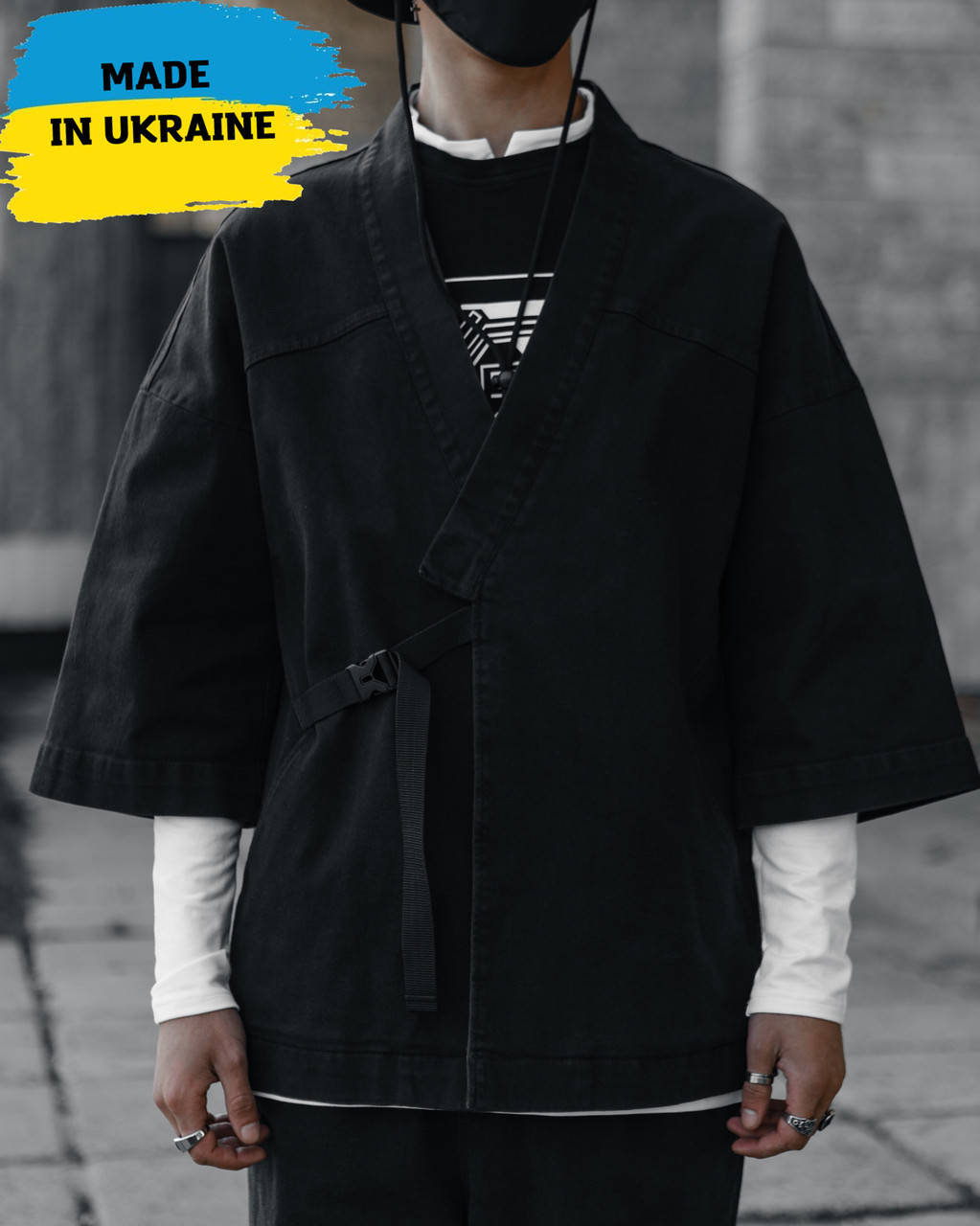 

Кимоно Харуки мужское чёрного цвета от бренда ТУР размер M,XL, Черный