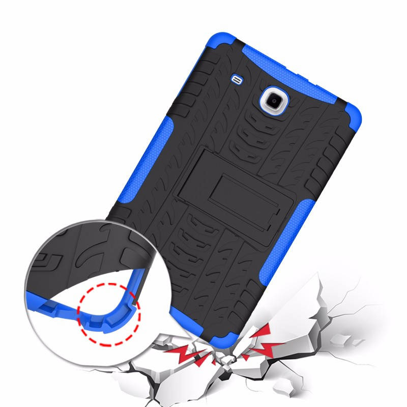 

Чехол бампер для Samsung Galaxy Tab E 9.6 SM-T560 T561 KAMII Shockproof Heavy Duty Hybrid Black+Blue, Синий