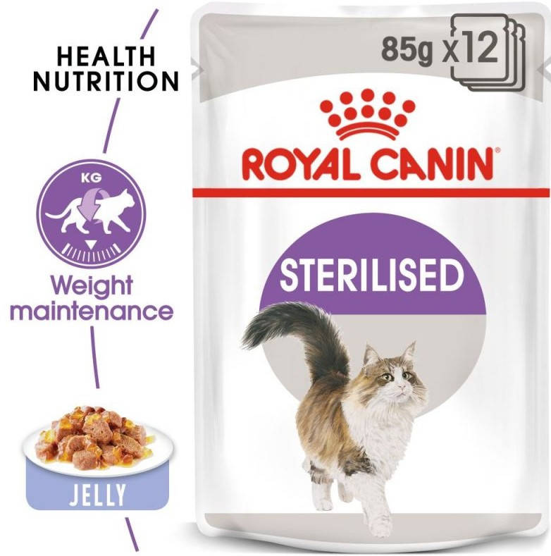 

Royal Canin Sterilised кусочки в желе 85г*12шт паучи для стерилизованных кошек