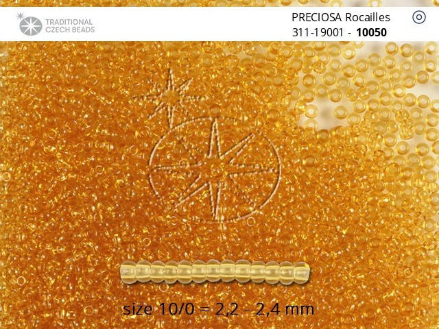 

31119/10050/10 Янтарный прозрачный.Чешский бисер Preciosa. Цена за 1 грамм