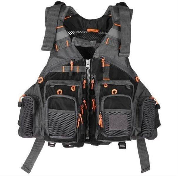 

Жилет разгрузочный LIXADA для рыбалки (чёрный, плавающий)., Черный