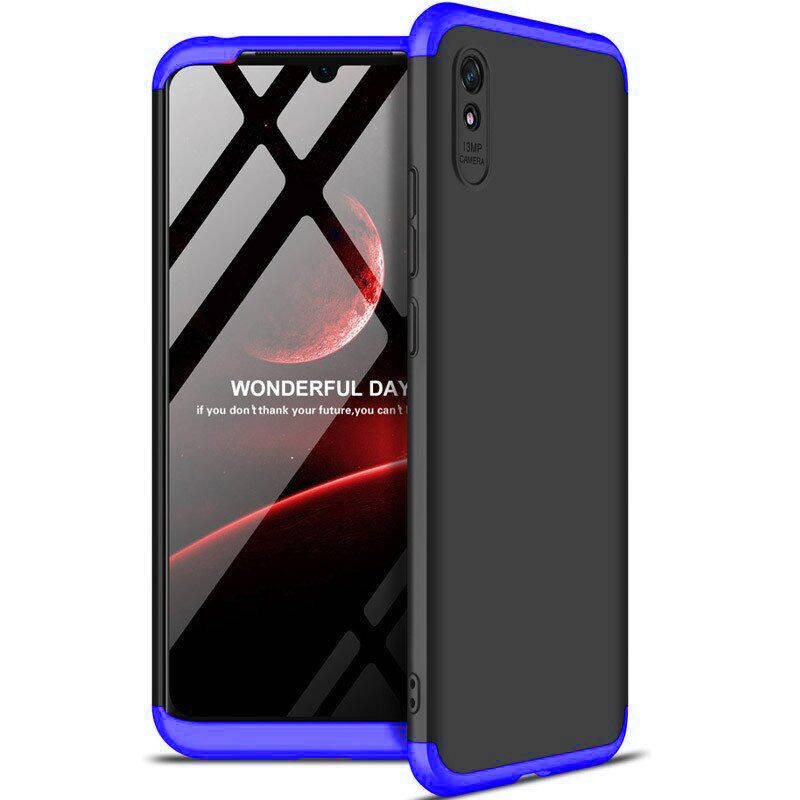 

Чехол GKK 360 для Xiaomi Redmi 9A бампер противоударный Black-Blue