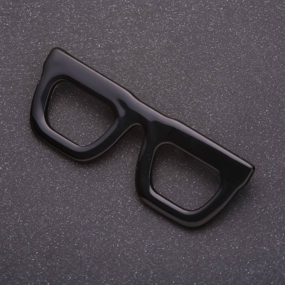 

Брошь Очки черные 62х24мм