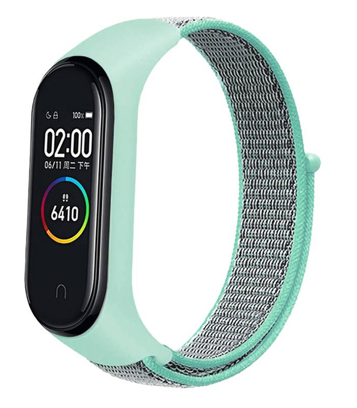 

Ремешок mi band 4 ремешок к браслету Mi Band 3 нейлоновый светло-бирюзовый