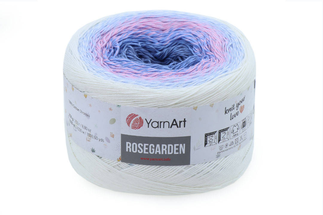 

YarnArt Rosegarden, №301, Секционное крашение