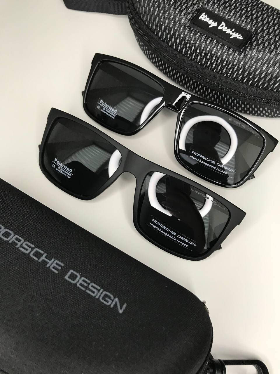 

АНТИБЛИК! Трендовые Модные Мужские очки солнцезащитные Porsche DESIGN Polarized Защита от уф UV400, Черный