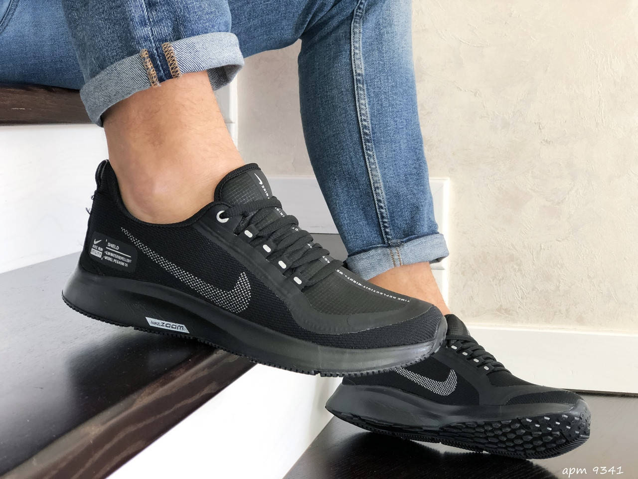 

Кроссовки мужские в стиле 9341 Nike Run Utility черные, Черный
