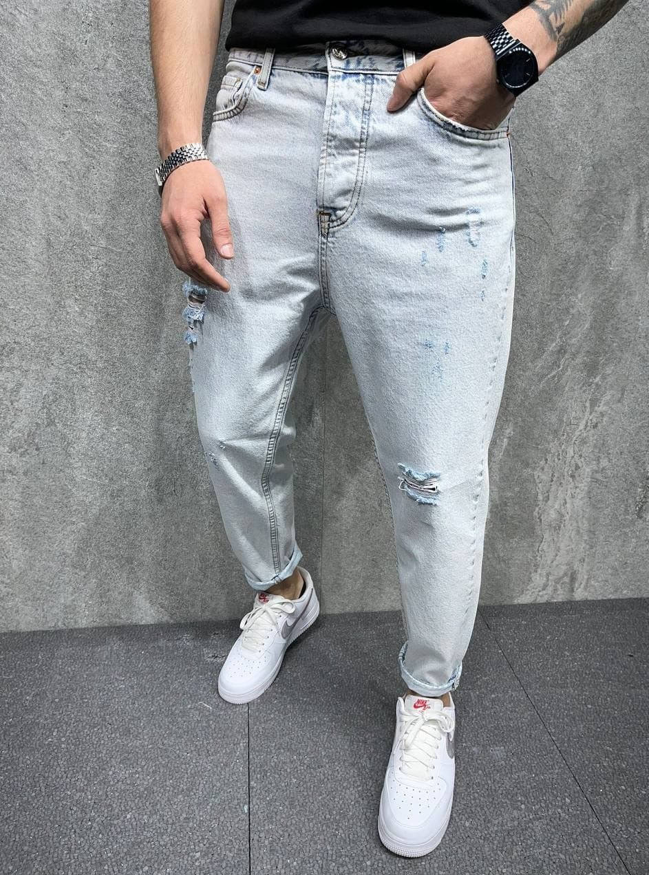 

Светлые мужские джинсы, Мом джинсы бойфренд мужские светло синие Турция