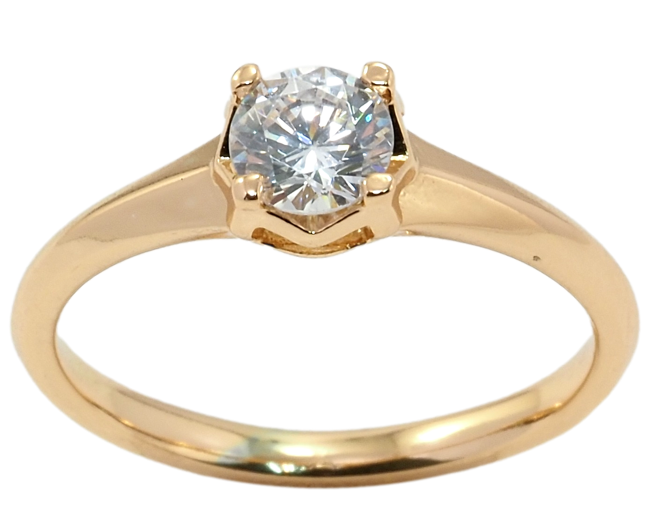 

Кольцо ХР Позолота 18K "Фианит" р.19