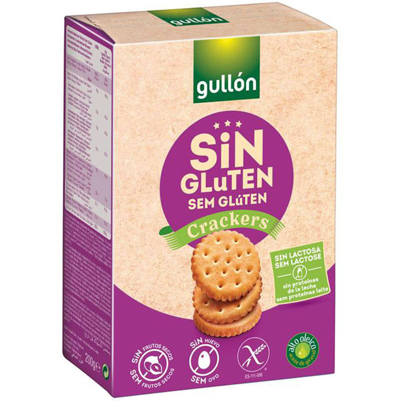 

Печенье крекер без глютена, лактозы, яиц и пшеничной муки Gullon Crackers Испания 200г