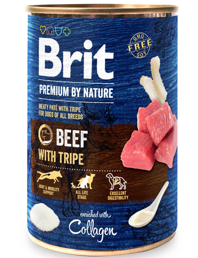 

Brit Premium консерва для собак 800г (мясной паштет с говядиной и рубцом)