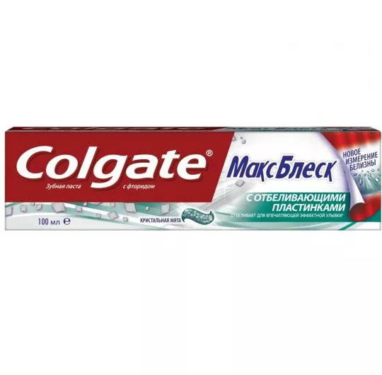 

Зубная паста Colgate Макс Блеск с отбеливающими пластинками, 100 мл.