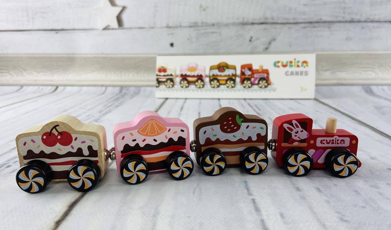

Деревянная игрушка Поезд Cakes 15382 Cubica Украина