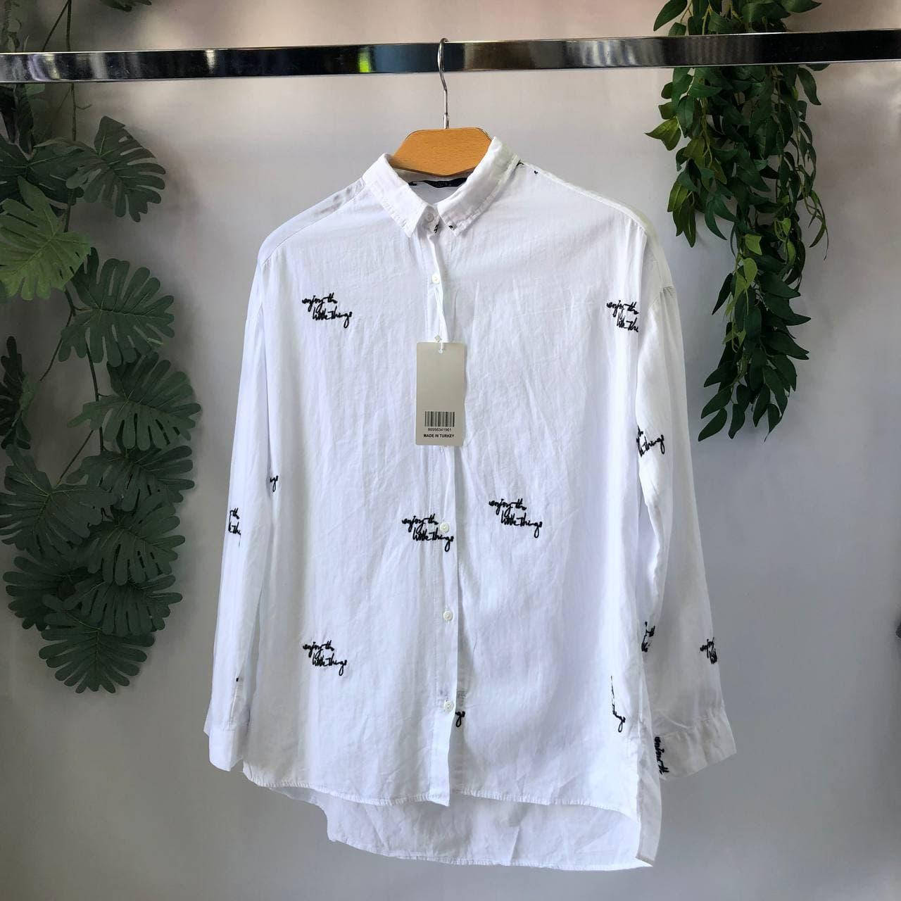 

Женская рубашка оверсайз, натуральный 100% хлопок, Турция размер 46-52 женские блузки и туники, Белый