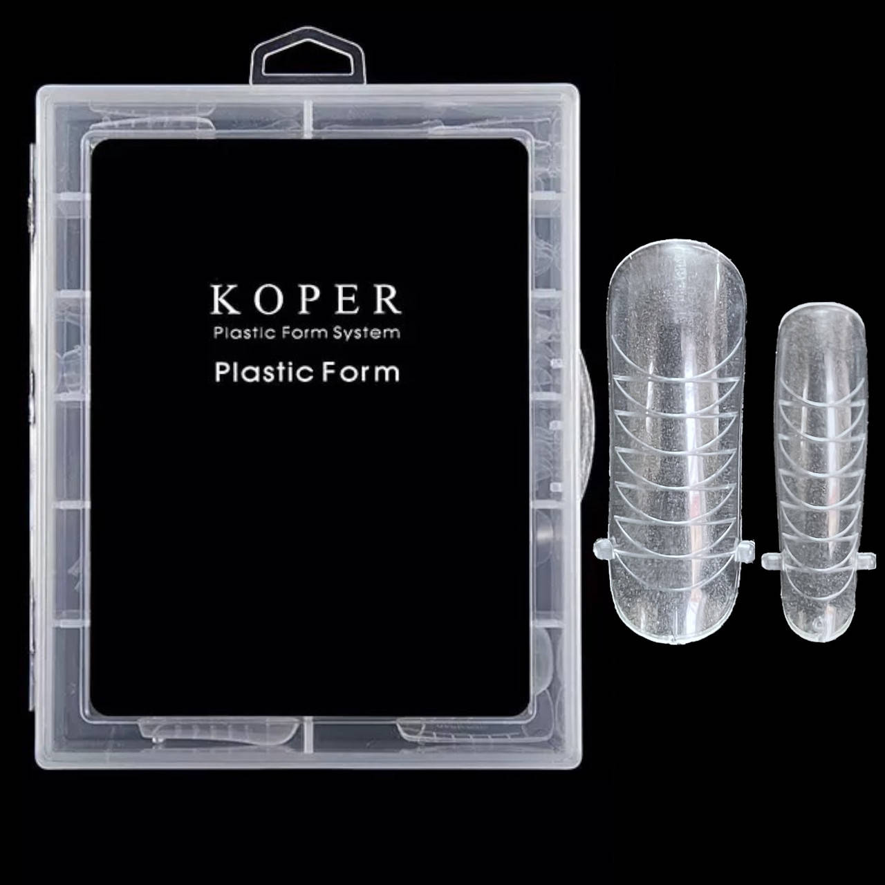 

Верхние формы для наращивания ногтей KOPER в контейнере, 120 шт./уп. Овал, Прозрачный