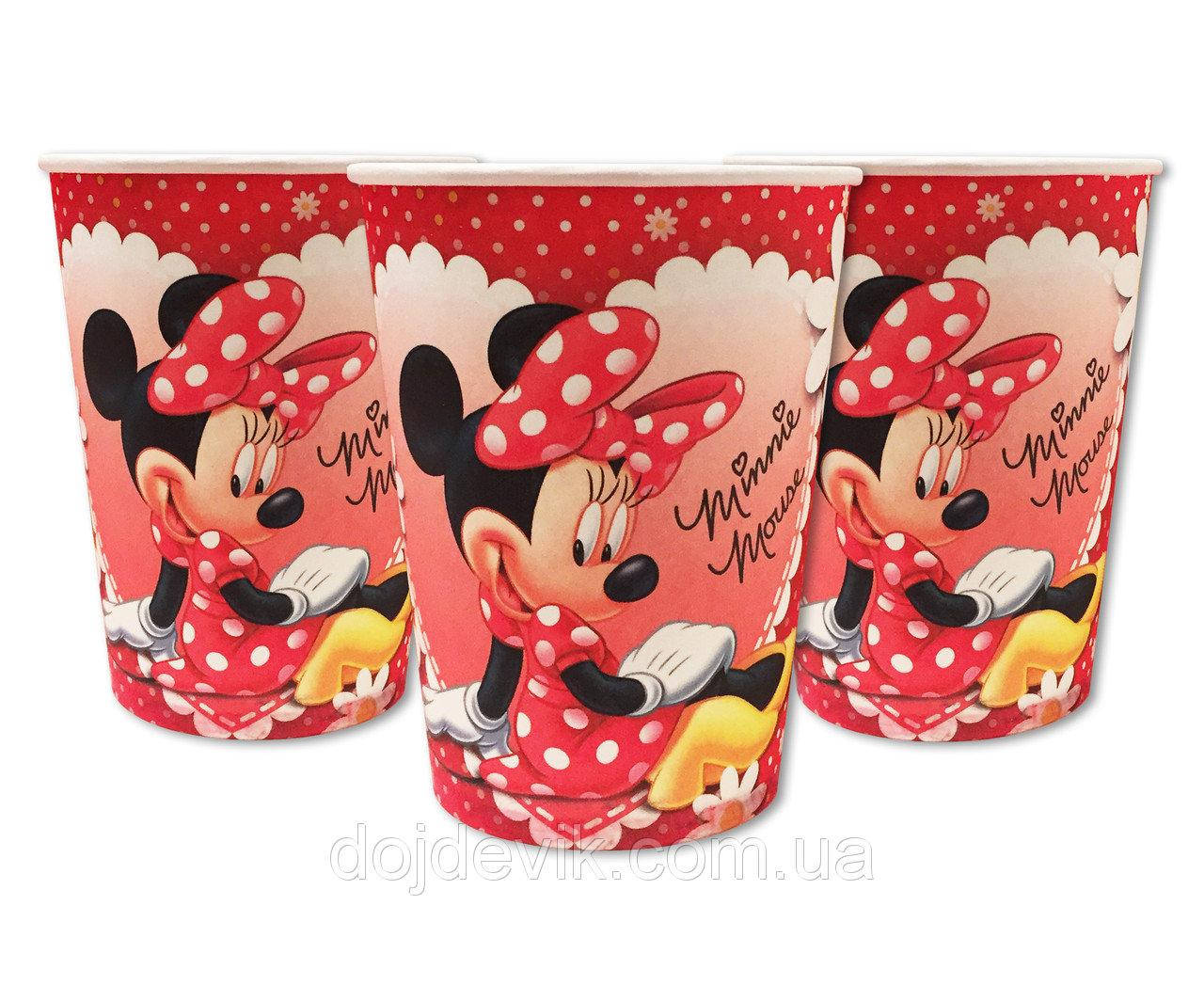 

Стаканы Мини Маус цветочек 10шт. в уп.