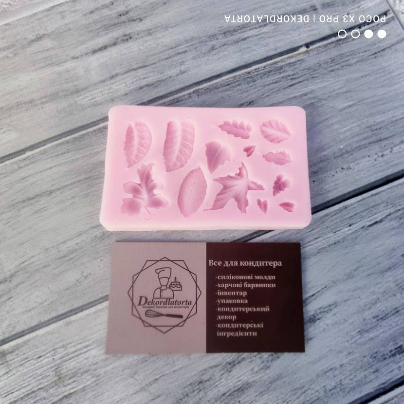 

Силиконовый молд "Листики ассорти"