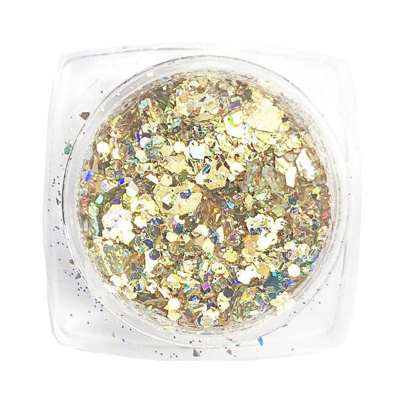 

Komilfo блесточки MIX chameleon 002, микс размеров, (золотой/зеленый/голубой), 1,5 г