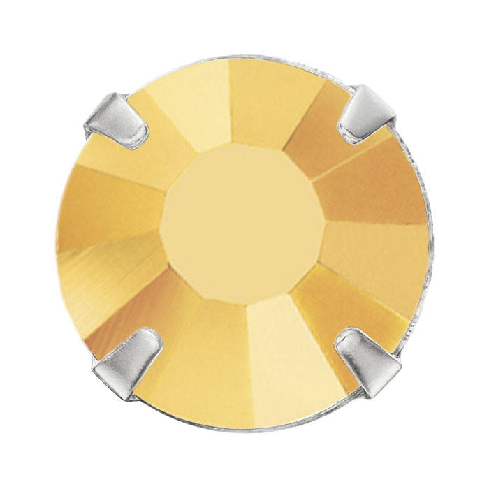 

Стразы в цапах Preciosa (Чехия)  Crystal Aurum/серебро, Желтый