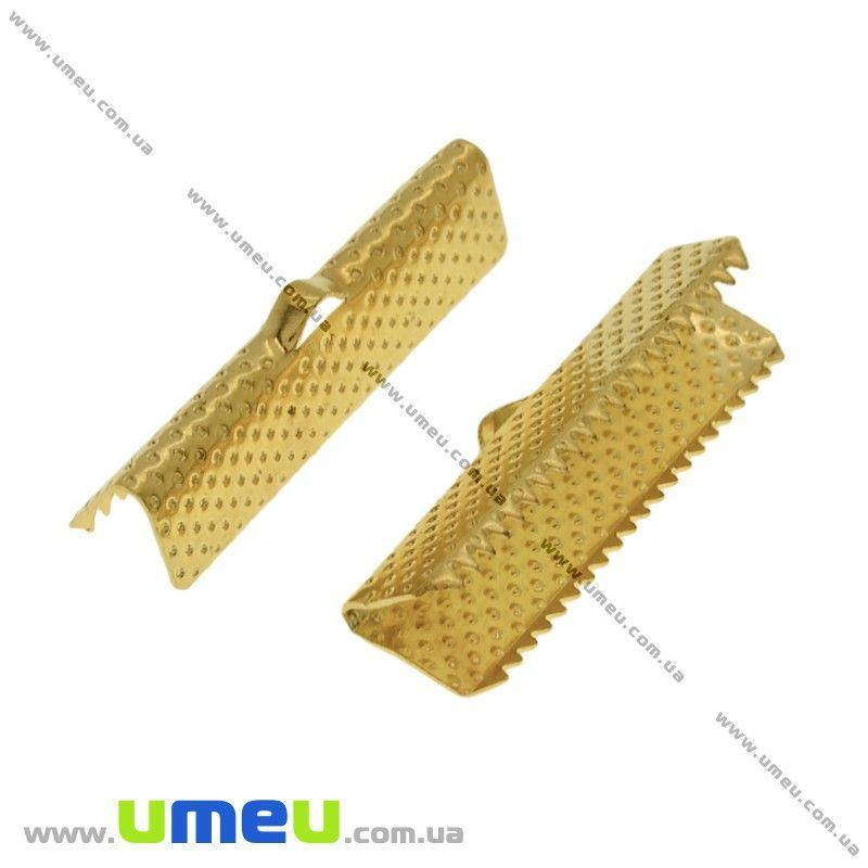 

Зажим для лент, 25х8 мм, Золото, 1 шт (ZAG-011103)