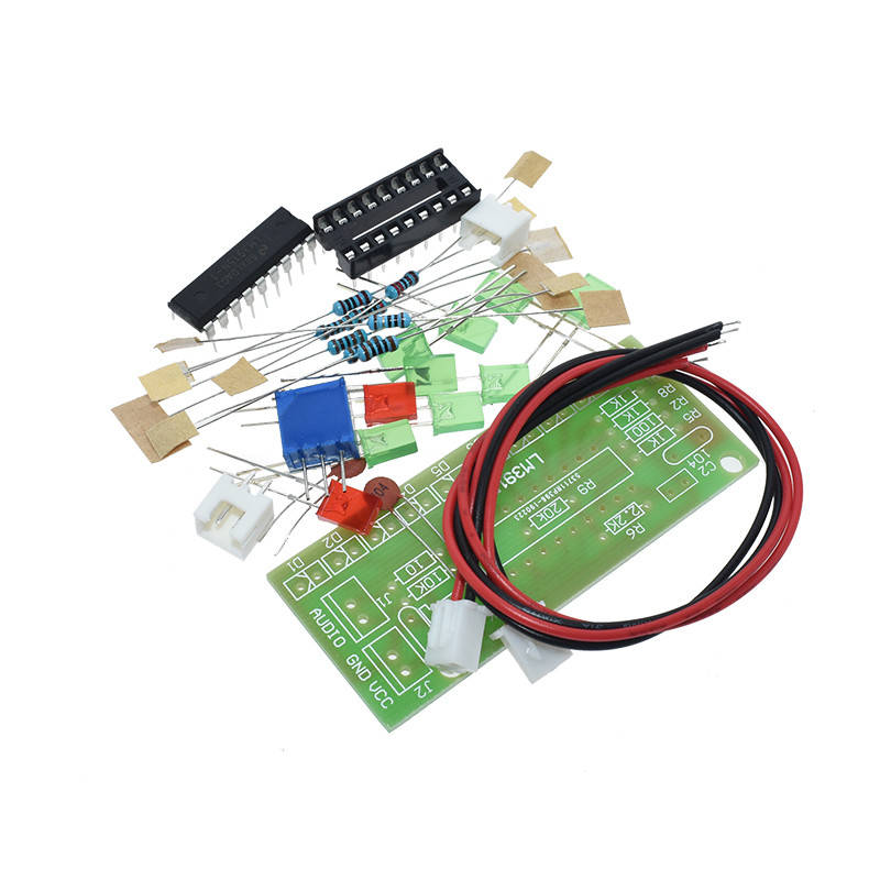 

DIY KIT Набор для сборки музыкального индикатора частотного спектра LM3915 DC 9V-12V 10 LED