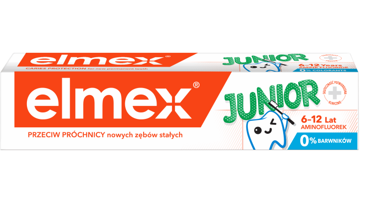 

Дитяча медична зубна паста Elmex Junior для захисту від карієсу (75мл., 6-12років).