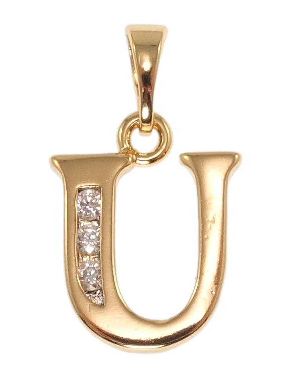 

Кулон Xuping Позолота 18K + Родий "Буква U" для цепочки до 5мм