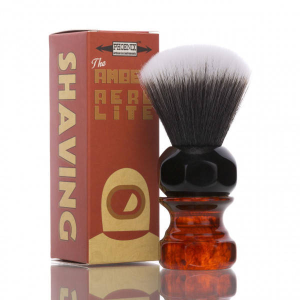 

Помазок Phoenix Artisan Amber Aerolite Stygian Synth Hybrid Brush 24 мм