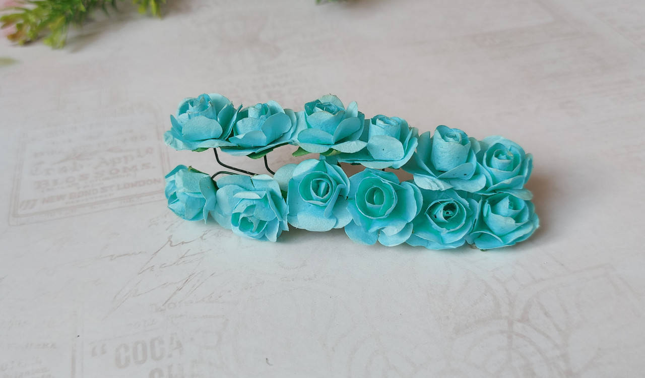 

Роза бумажная, 1,5 см. Тиффани