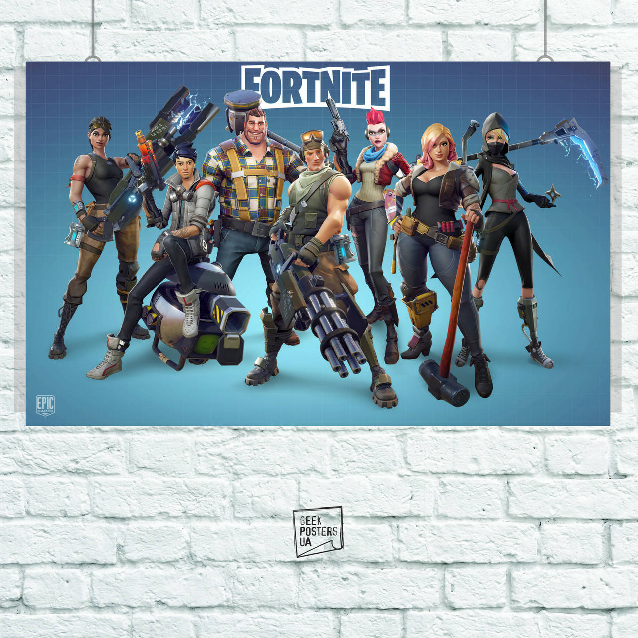 

Постер Все герои. Fortnite, Фортнайт, Королевская Битва. Размер 42x26см (A3). Матовая бумага