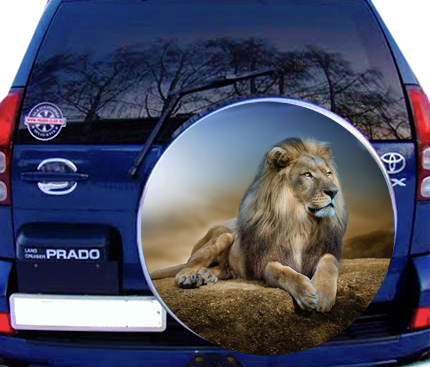 

3д наклейка на запаску Astart3d Лев камень