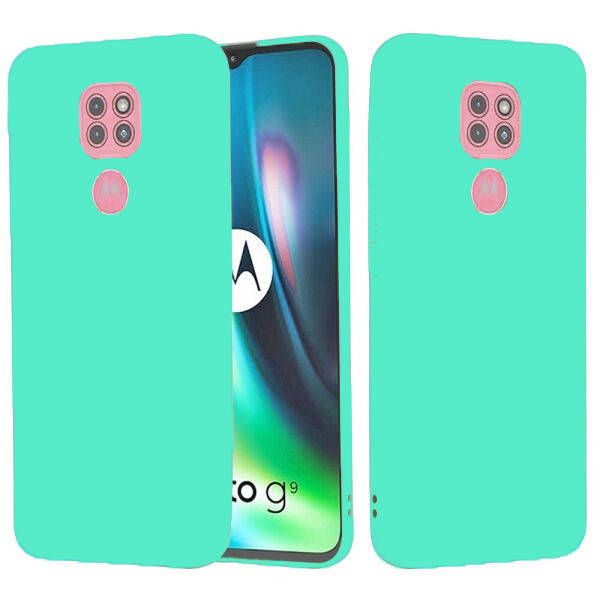 

Чехол Candy Silicone для Motorola G9 Play цвет Бирюзовый