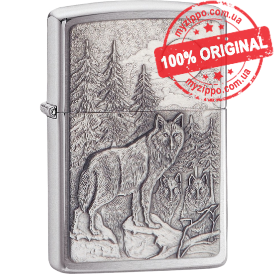 

Зажигалка Zippo Timberwolves Emblem Brushed Chrome 20855