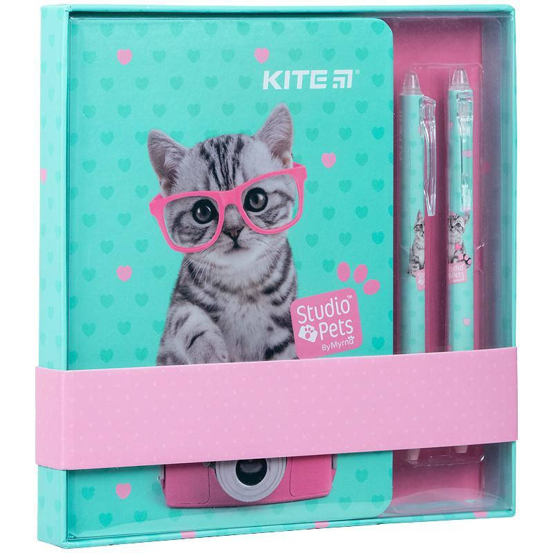 

Набор подарочный блокнот+2 ручки Kite Studio Pets SP21-499