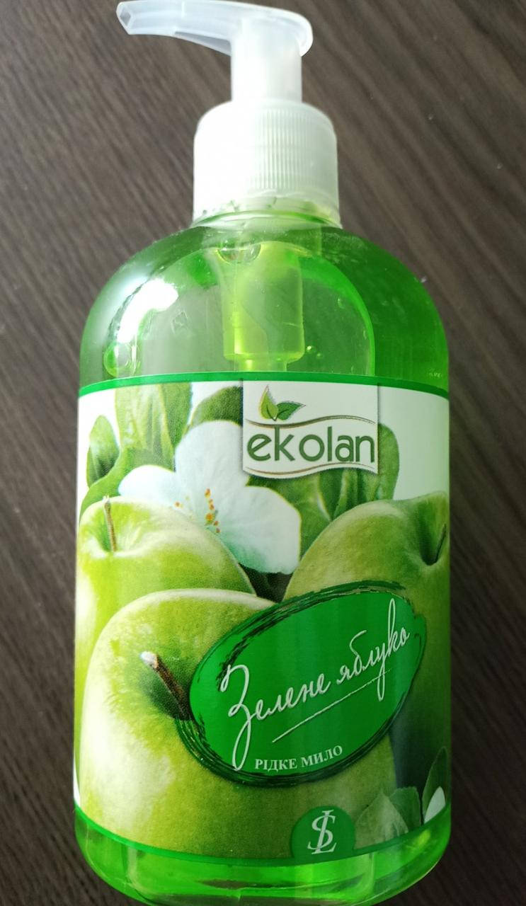 

Жидкое мыло Ekolan, Зеленое яблоко, 0,5 л - с дозатором