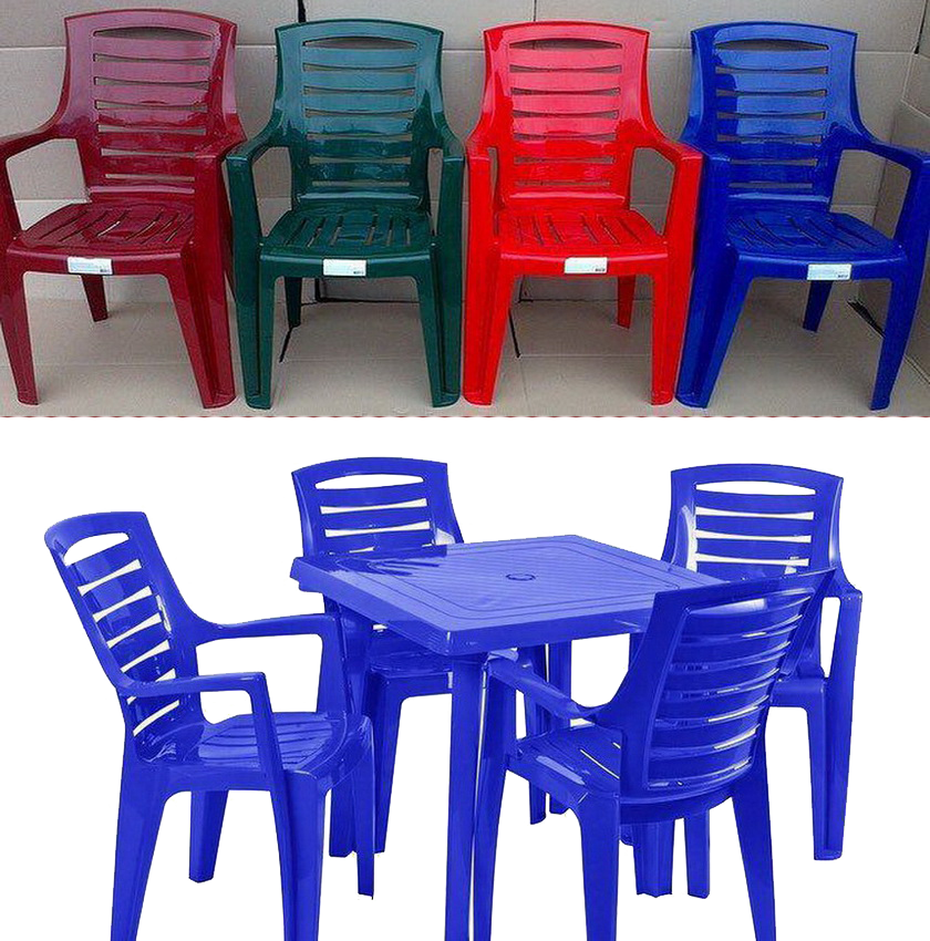 

Пластмассовая мебель для сада. Пластиковая мебель. Стол и стулья. 4 Рекс Круглый