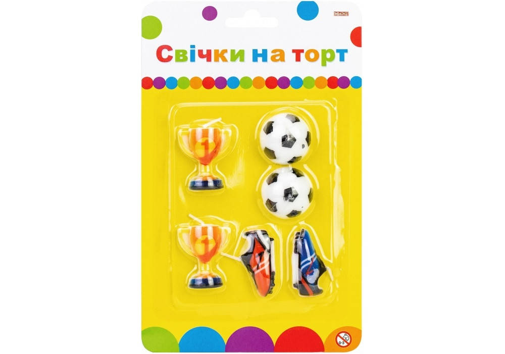 

Набір свічок "Футбол" (6шт) №MX624032(24)