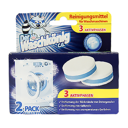 

Таблетки для чищення пральної машини Вашкьоніг Der Waschkonig reinigungsmittel 2tbs 80g 24шт/ящ (Код :