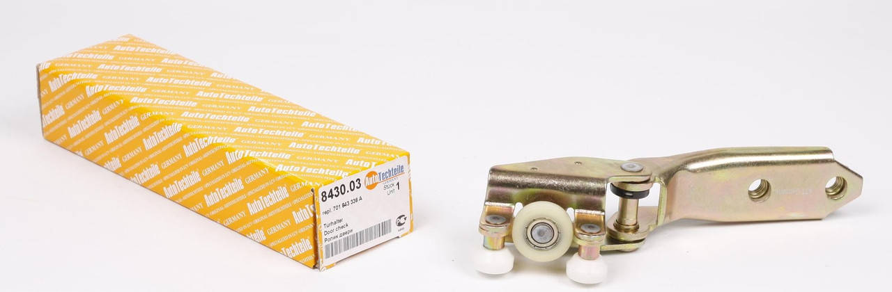 

Ролик двери боковой сдвижной (средний) VW T4 (с кронштейном) (8430.03) AUTOTECHTEILE