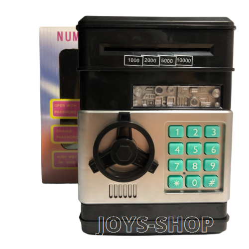 

ДЕТСКАЯ КОПИЛКА СЕЙФ NUMBER BANK С КОДОВЫМ ЗАМКОМ И КУПЮРОПРИЁМНИКОМ, Черный