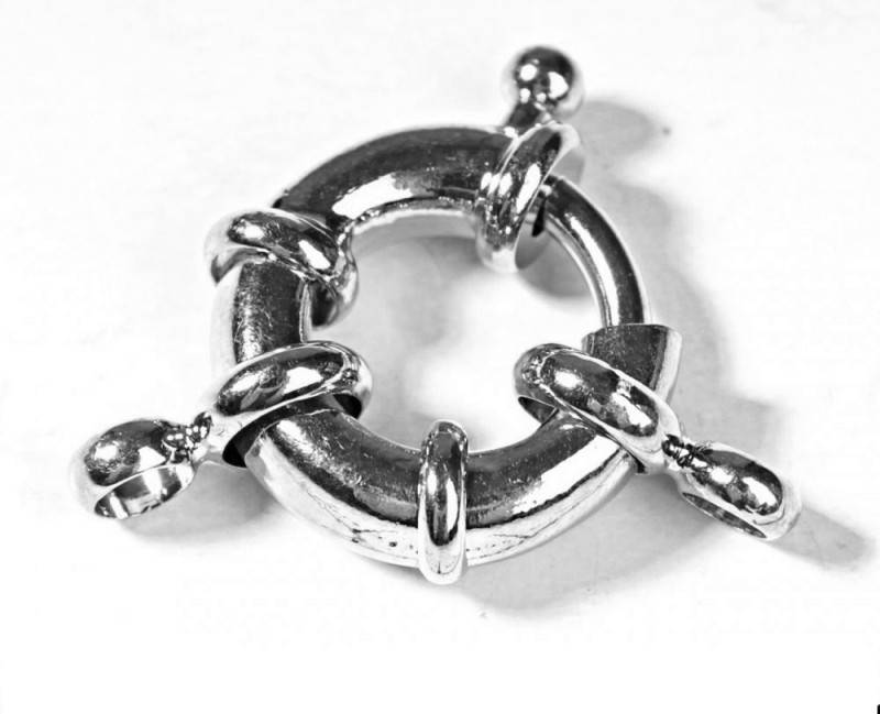 

Застежка карабин шпрингельный Сталь d 16 мм на 1 нить, Серебристый