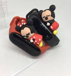 

Ремешок к браслету фитнес-трекеру Mi Band 3/4 силикон мультяшная фигурка Микки