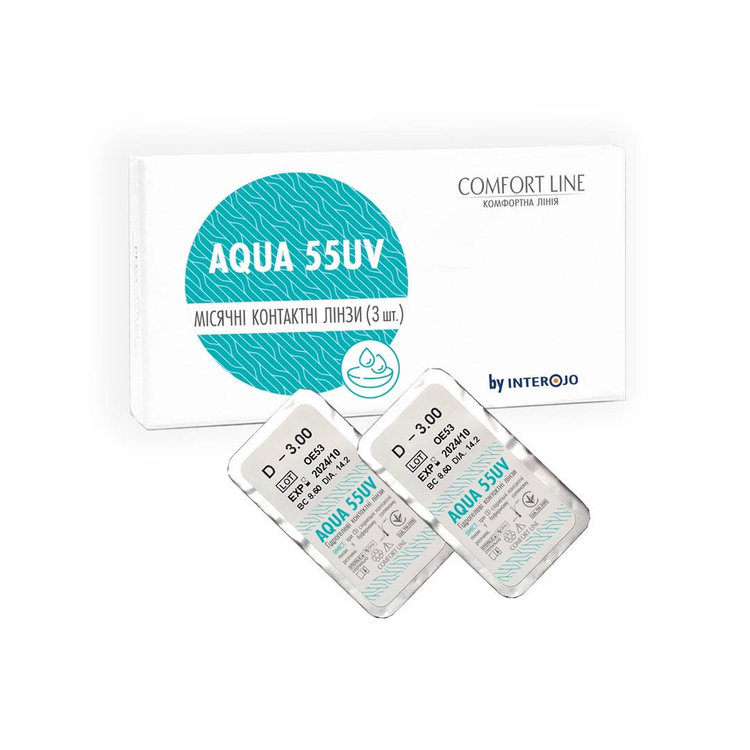 

Контактные линзы Aqua 55UV 1шт